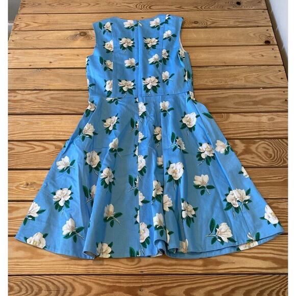 Draper James Floral Sleeveless Dress Size 2 Women’s Blue - Picture 2 of 7